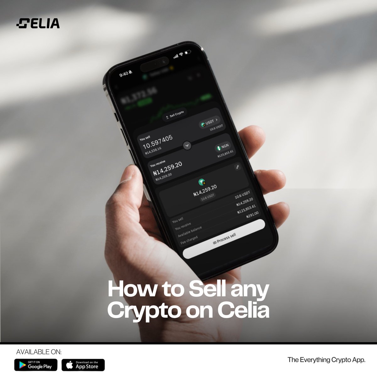 CeliaWallet's tweet photo. Selling crypto on Celia takes less than a minute. Here's how. 🖤

No P2P vendor, no middleman, no waiting.

Swipe through the steps 👉
Download app: https://t.co/G8CLlmb7gB https://t.co/5qzZYexjr4