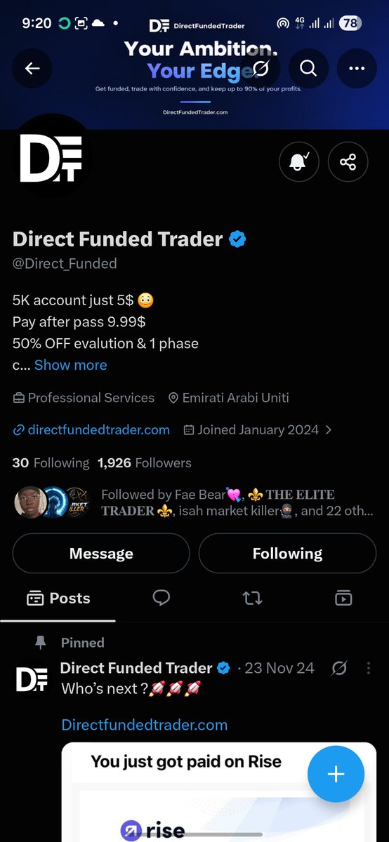 Ozefame's tweet photo. @ReFlex_Trader @Direct_Funded Done all ✅️
@Simply_Ahlah 
@vickyxded 
@MAR_V_3L https://t.co/Ph6wiD0xiw