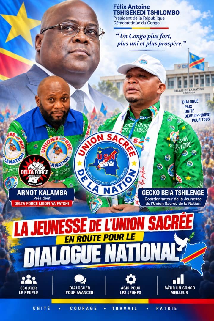 rogerlandu1's tweet photo. Dialogue, paix, unité et avenir. 🇨🇩 La Jeunesse de l’Union Sacrée se prépare à contribuer au débat national en portant la voix des jeunes et leurs aspirations pour le développement du pays. #DialogueNational #RDC
@Arnotbigus1 #leader #Deltaforce
@Mbataofficiel https://t.co/MSDMWC3RX0