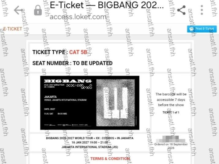 oshden_'s tweet photo. Bantu temen. Mau jual tiket bigbang cat 5b 1 tiket. Harga web 2.621K + 600 K (negotiable).
DM buat dapet kontak yang punya tiketnya.
#wtstiketbigbang #tiketbigbang #bigbanginjkt https://t.co/3KvDRbNLkR