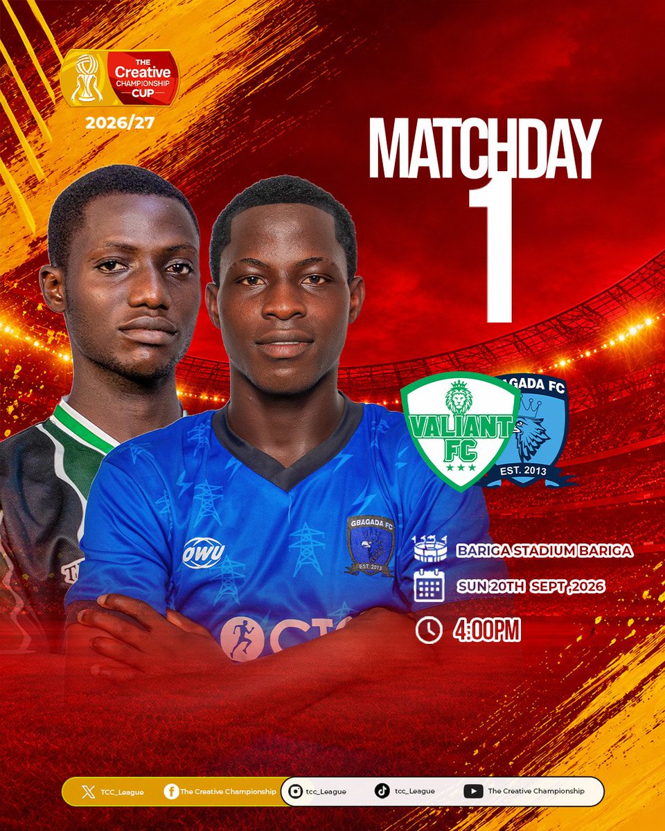 TCC_League's tweet photo. The Brave Army and the Blue Eagles clash in highly competitive TCC Cup contest.

#TCCCup27 | #VALGBA | #Bet9ja https://t.co/zNDxEQYfVD