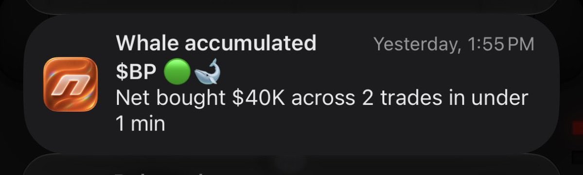 verzog's tweet photo. @wyyfi Got the alerts yesterday and today. How is able to track across wallets and time? I recently got a 30 minute accumulation alert from @novawallets https://t.co/tByG9uxS72