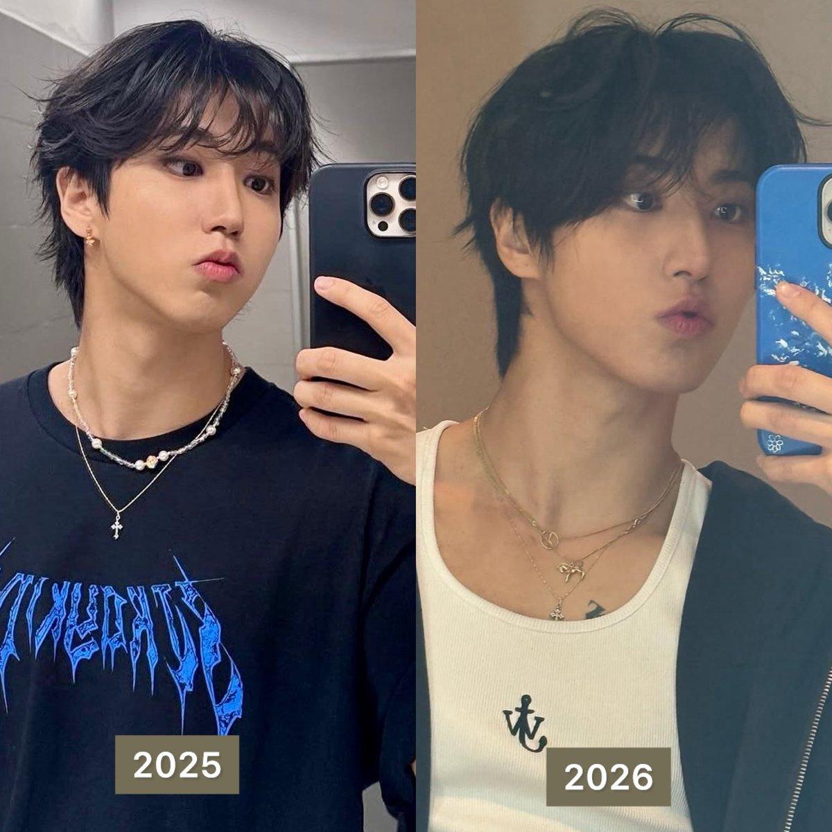 mixxsung's tweet photo. everyday this fandom finds a new way to be weird about han because wdym they're accusing him of getting rhinoplasty. they're  literally in the middle of a tour and you think he has time for a surgery? he clearly lost alot weight from their schedule and literally looks the same https://t.co/D4WzyTtaVo