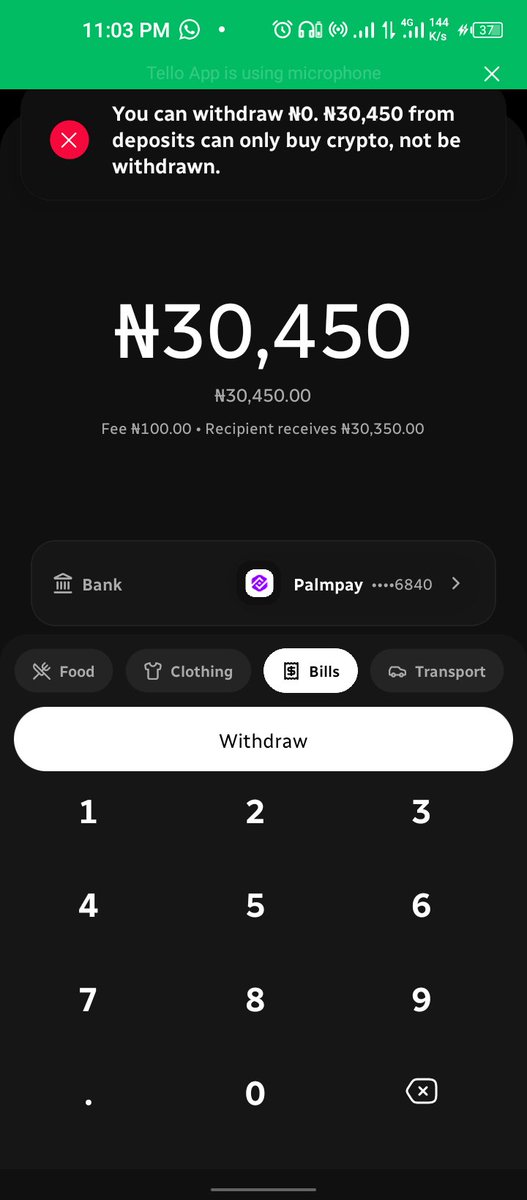 saeedmuhd12's tweet photo. @CeliaWallet Hi Celia, Please fix my account issue, I deposited ₦30,500, I can't either buy crypto nor withdraw my money back. I need urgent care, because the Money is for buying Medicine 💊💊💊, I have heart struck, every thing happened to me you are the one responsible. My ID MSAEED01 https://t.co/2yYlnY0sx2