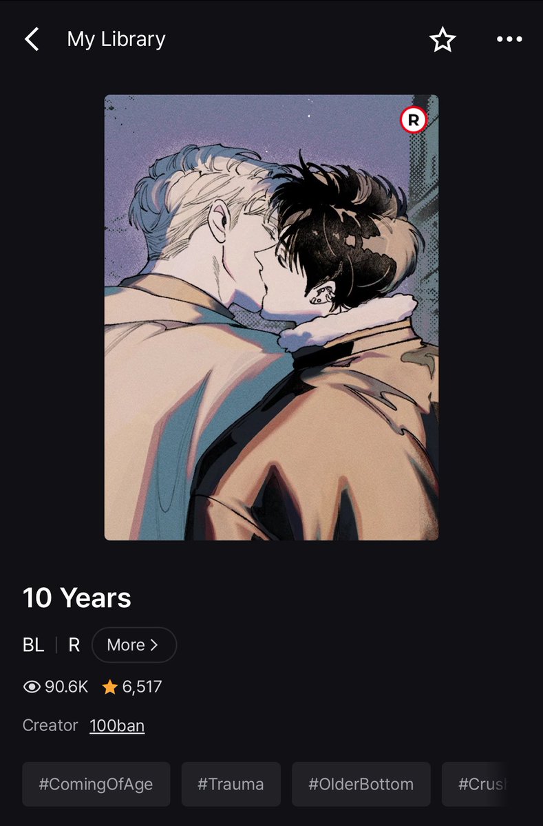 Tia___56_'s tweet photo. It gets so much love on twt but doesn’t even have 100k views on lezhin US https://t.co/eUVqqWP2P2