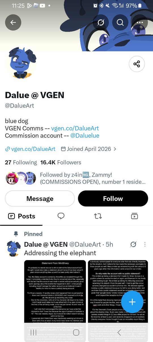 FunkinBrush's tweet photo. Calling-Out @/DalueArt aka Dalue @ VGEN listen Amor is back and we didn't want it so this is gonna be another expose so hit tweet and thread down below https://t.co/JxVXtxawRb