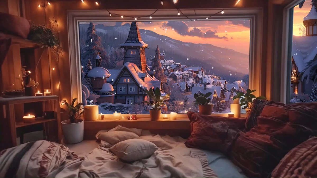 CharisseHaof's tweet photo. The first snow of the year blankets the town, wrapping everything in soft white magic. Perfect moment for hot cocoa by the window, with a holiday playlist humming in the background. https://t.co/opzgSHdcIu