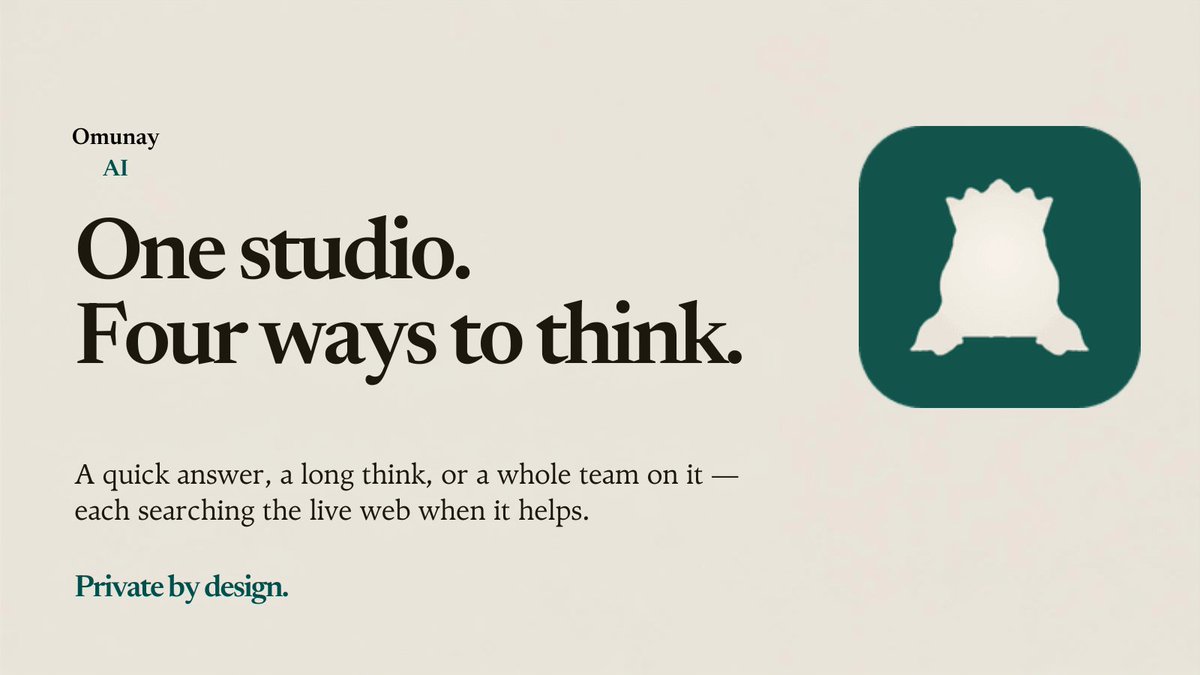 OmunayAI's tweet photo. A quick answer, a long think, or a whole team on it. One studio, different ways to move an idea forward. #OmunayAI #AI https://t.co/aYJbXP2VyM