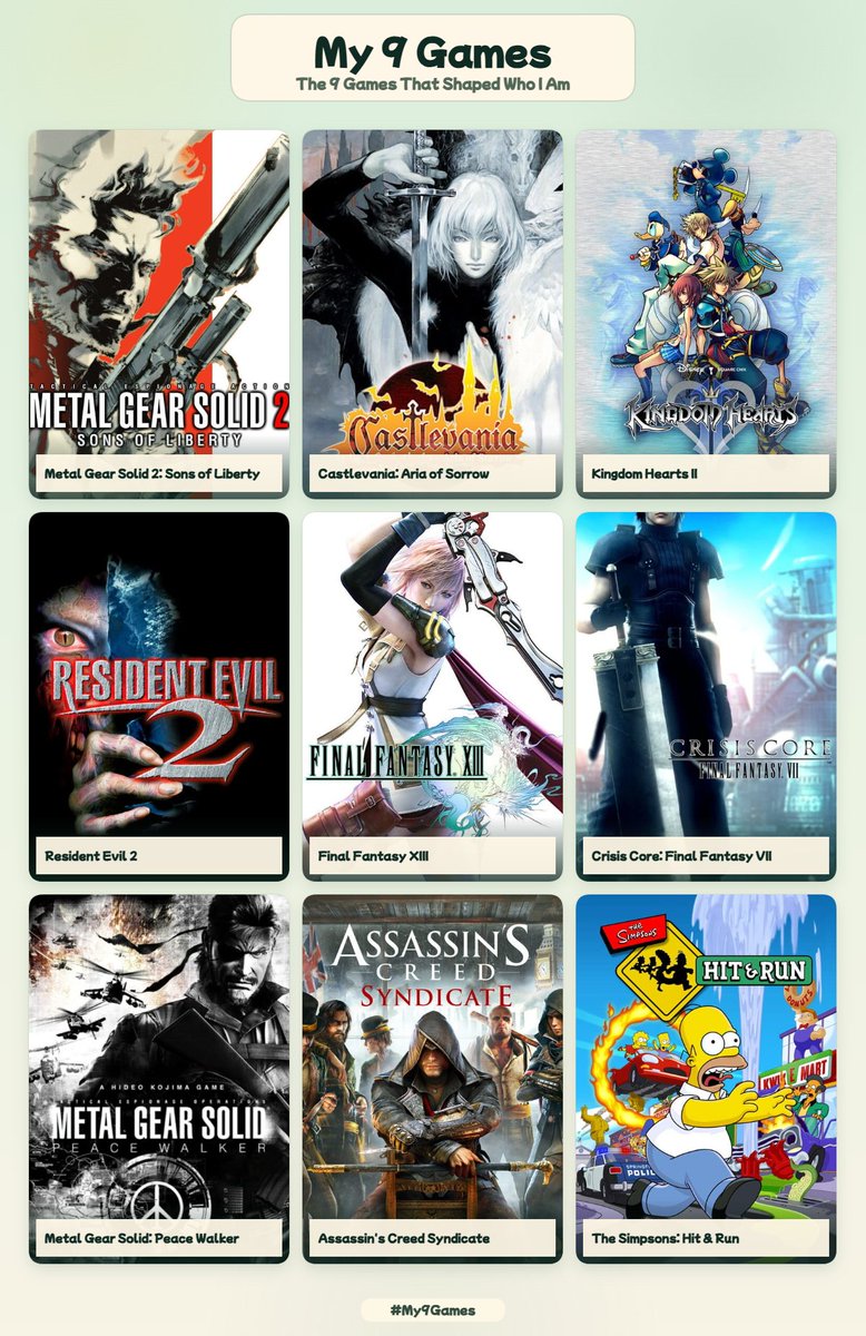 kuwogaki's tweet photo. 🦇🩸9 Video Games that Shaped Me 🩸🦇

It was hard to pick just one from certain franchises!! Do you share some faves with me?✨ https://t.co/JmkRpE5Vvj