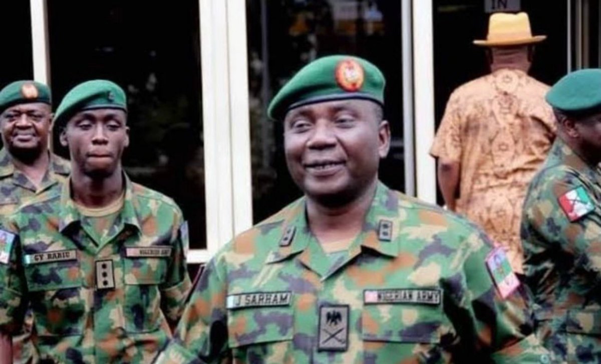Rise_Forge's tweet photo. A Talk-Less And Action Minded GENERAL  
MAJOR GENERAL J SARHAM (RTD)

This one did not smile for the camera.  
He smiled after the job was done.

Member of the Nigerian Defence Academy.  35 Regular Combatant Course.

Presidential Commission.  
2nd Lieutenant. Infantry.

That was the beginning.

He taught men how to fight at NASI, Jaji.  
He commanded 7 Demo Battalion.  
He took 7 Brigade in Baga when the Northeast was not a headline,  it was a graveyard.

Then they gave him 6 Amphibious Division in Port Harcourt.  
Then they gave him the Nigerian Defence Academy itself.

December 2015: Major General.  
August 2021: he hung the uniform.

He doesn't makenoise or do press tour, he hate giving long speeches.

He was Just a soldier who passed through the Infantry, passed through command, and left the Army sharper than he met it.

They don’t make many like this anymore.

Thank a soldier today.  
Pray for a soldier always.  
Support our troops. 🙏

God bless Major General J Sarham (Rtd).  
God bless the Nigerian Army.