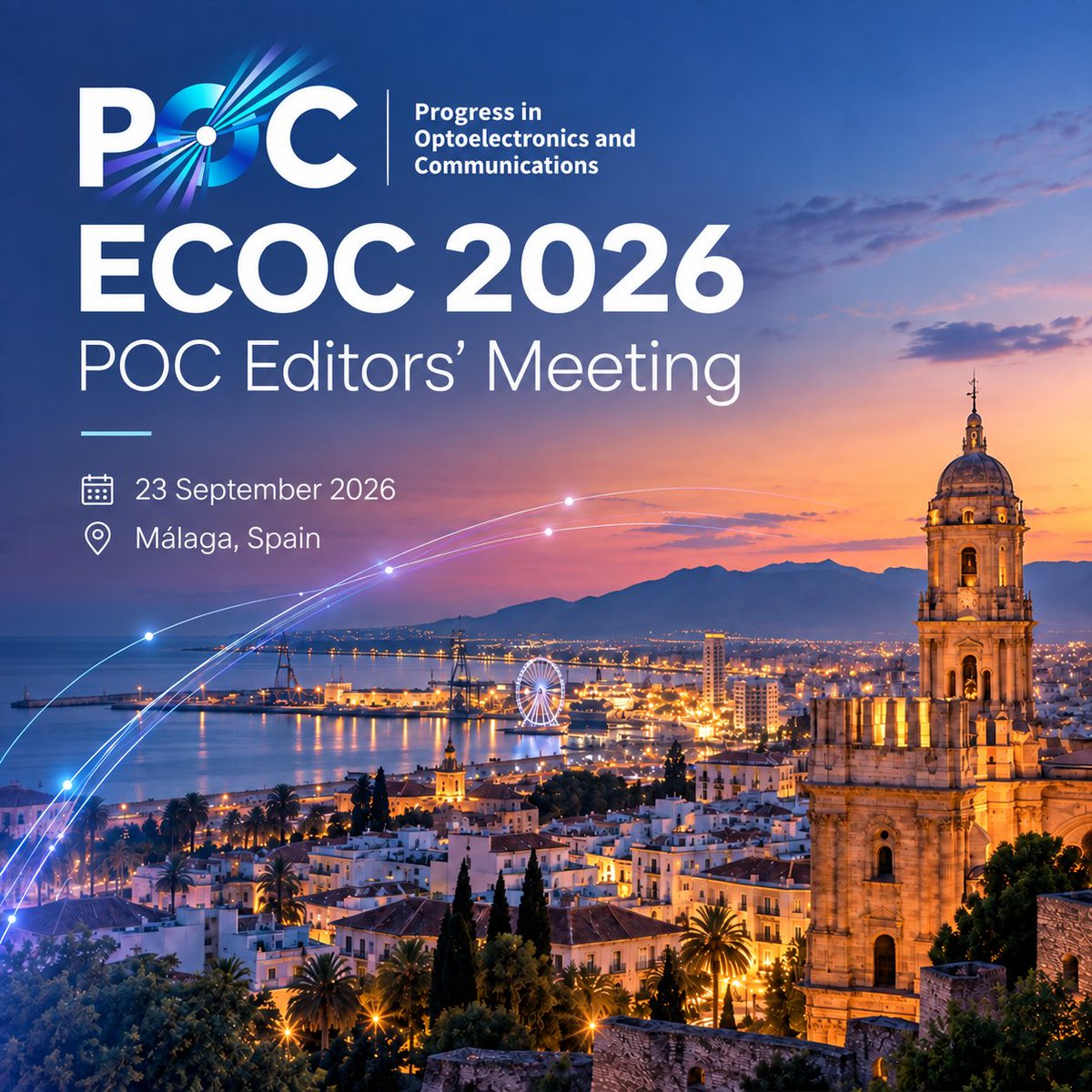 POC_journal's tweet photo. The editorial team of Progress in Optoelectronics and Communications will meet during #ECOC2026 to review the journal’s progress, discuss future plans, and exchange ideas on the next stage of POC.

See you at ECOC 2026. 📅 23 September. https://t.co/4qDwBRnVqI