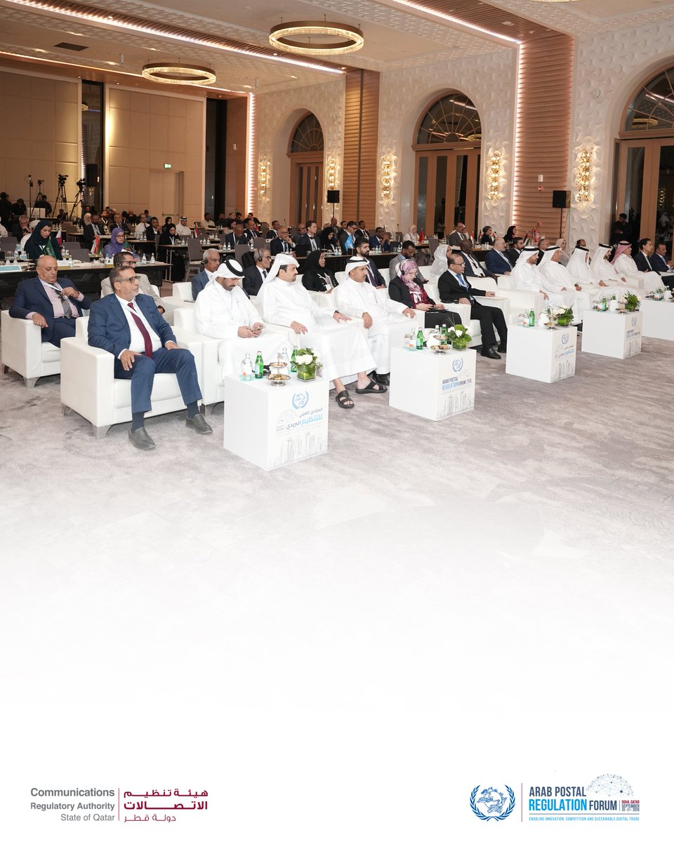 CRAqatar's tweet photo. أكد المهندس أحمد بن عبدالله المسلماني، رئيس #هيئة_تنظيم_الاتصالات، أن التطورات التقنية المتسارعة وتغير احتياجات الأسواق والمستهلكين تتطلب أطرًا تنظيمية أكثر مرونة وكفاءة، تواكب الابتكار وتعزز المنافسة والثقة في الخدمات البريدية.
#CRAQatar #UPU https://t.co/uKSJojHJEk