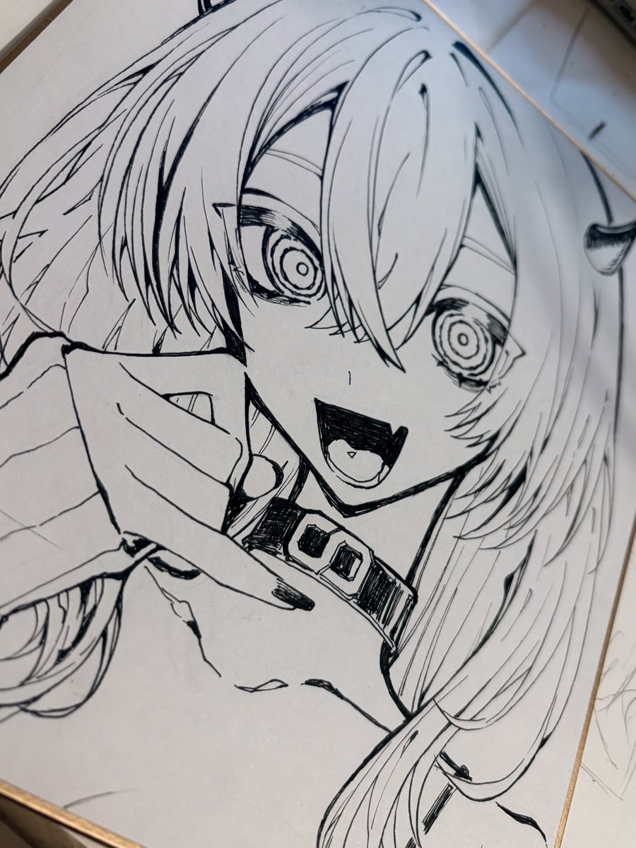 Soregashi_NK's tweet photo. 色紙描いてますwip https://t.co/f36YjO3jXW