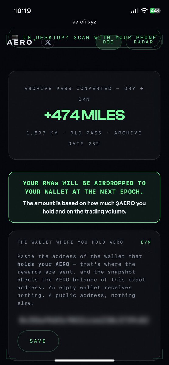 ABmemeshunter's tweet photo. GM ☀️

Still in bed and already scanned a flight ticket + an Uber ride.

Farming RWA before I even get up.

Your past is turning into RWA.

This is officially part of the morning routine now. 

🙏 @Aero_fi &amp; @RobinhoodCrypto . https://t.co/uBQ6iFWY96