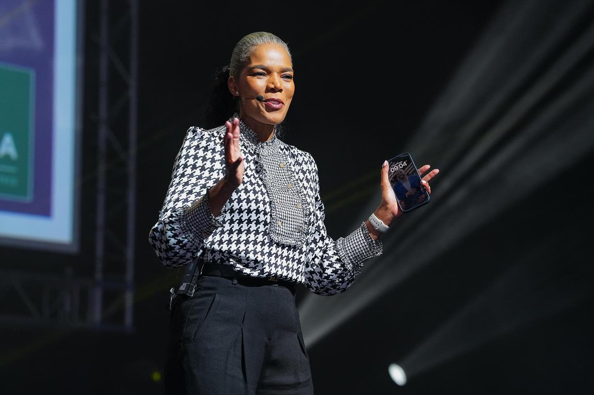 stevennoah794's tweet photo. I have a bankable name. That is my brand. Your brand is your legacy it shows that you were here. Connie Ferguson  actress, entrepreneur, and founder of Ferguson Films, known for her iconic role as Karabo Moroka on Generations.
#MANCOSAJacarandaFMBusinessBreakfast #ConnieFerguson https://t.co/5Q9GioGqT6