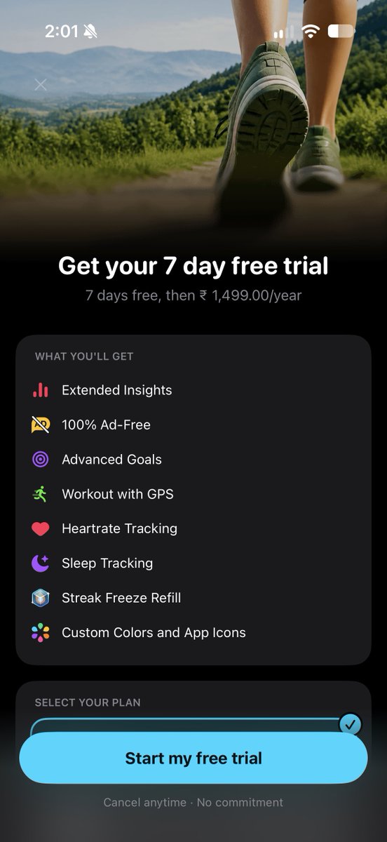 align_all's tweet photo. Making the close button barely visible on a subscription screen isn’t UX. It’s manipulation. https://t.co/468r7uB1C0
