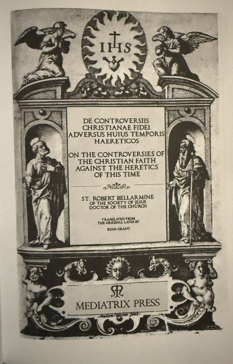 Burgess7281975's tweet photo. “There can be no doubt that our Savior Jesus Christ could and wished that his Church should govern by that plan and mode that would be the best and most useful.  There are three forms of government: monarchy, that is, of one prince, the contrary vice to which is tyranny: aristocracy, that is the rule of the best men, to which is opposed an oligarchy; and democracy. that is, the rule by the whole people, which does not rarely fall into sedition.

. . . 

Now John Calvin, in order to altogether block every way in which one usually arrives by disputation to constitute ecclesiastical monarchy, places aristocracy and democracy before all other forms; an aristocracy from single forms, though in fact it is a mixed form, a government tempered according to his own mind.  Most of all, he wished monarchy to be regarded as the worst of all, especially if it were constituted throughout the world or in the Church. His words from the Institutes are these: 

"Should it be as they would have it, that it is good and also useful that the whole world be comprised by one monarchy, which is still very absurd, but should it be so, still I will never concede that it should flourish in the governance of the Church." 

And again: 

“If in itself those three forms of government are considered which the philosophers posit, I myseif can hardly deny either aristocracy, or a form combined with popular government, by far excels every other form of the state." Thereafter he showed two arguments; one brought out from experience, the second from divine authority: "It was always sanctioned by experience itself. not only because the Lord confirmed it by his authority but even more, in that aristocracy is nearest to the form of government he established among the Israelites."

We, on the other hand, follow St. Thomas and other Catholic theoiogians in that, from the three simple forms of government we place monarchy before the rest, although on account of the corruption of human nature we reckon monarchy blended with aristocracy and democracy to be more useful for men in this time than a simple monarchy; provided the first parts should be of monarchy, it should have the second aristocracy, and in the last place should be democracy.”

Saint Robert Bellarmine, S.J.
Confessor
Archbishop of Capua
Doctor of Holy Mother Church