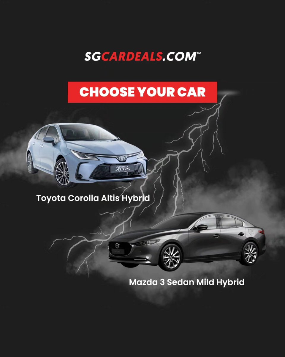 BarclaysBxtch's tweet photo. Hybrid Showdown: Mazda 3 Sedan Mild Hybrid vs. Toyota Corolla Altis Hybrid. Sleek sportiness or trusted comfort and resale value? Mazda feels premium; Toyota offers reliability and better fuel economy. Which would you choose? https://t.co/gSonFj9Nxq