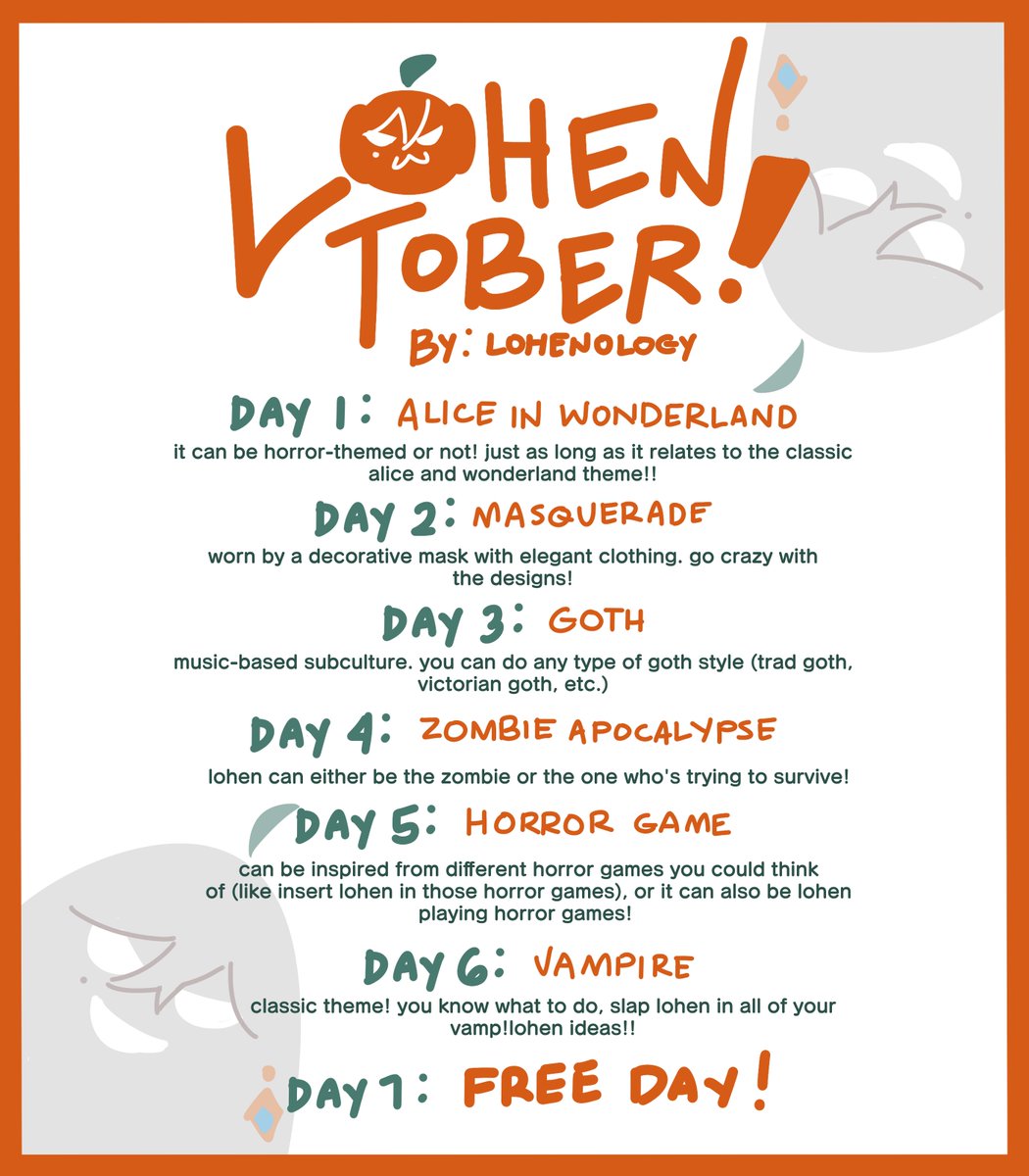 lohenology's tweet photo. get ready for the spooky szn, it's #lohentober2026 !! 🎃🕸️

i made a 7-day challenge for lohen artists/writers starting from the 28th of october until the 31st of october!   

read the details below!! https://t.co/N12fqgivTT https://t.co/cd7WwCAQGY