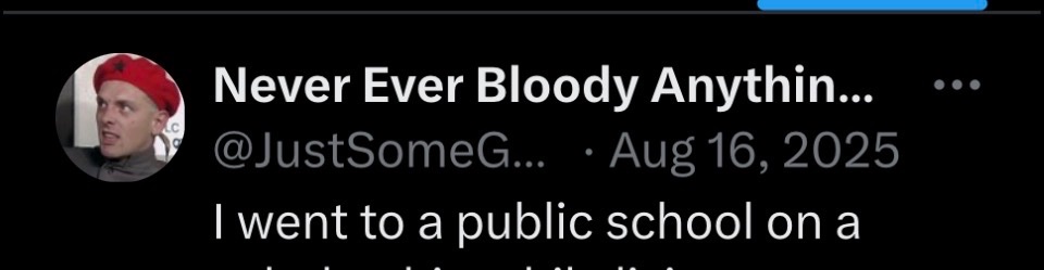 GiantHaystax's tweet photo. @SaysHoney @JustSomeGuy1970 @DinnersHK @gilescoren Nobody bangs on about being working class more than middle class guilt trippers. https://t.co/Q6sRnz7dXI