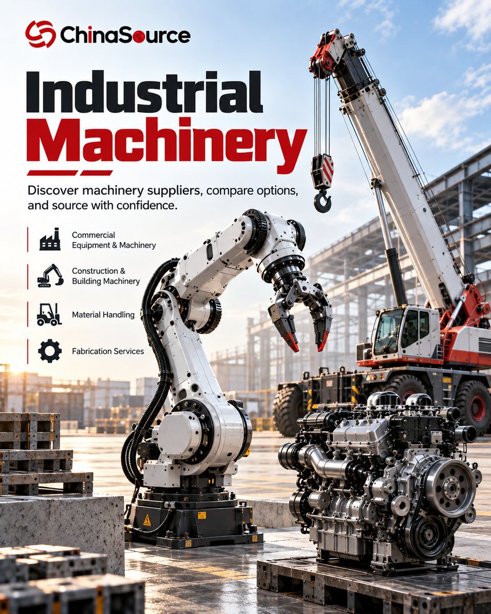 ChinaSourceAI's tweet photo. ⚙️ Need machinery, but too many suppliers to compare?
ChinaSource helps you discover suppliers, compare quotes, and verify sourcing options — faster and smarter. 🌍
🚀 Start free: https://t.co/rU4Q7v1T7S

#ChinaSource #IndustrialMachinery #MachinerySourcing #IndustrialEquipment #B2BSourcing #GlobalSourcing #Procurement