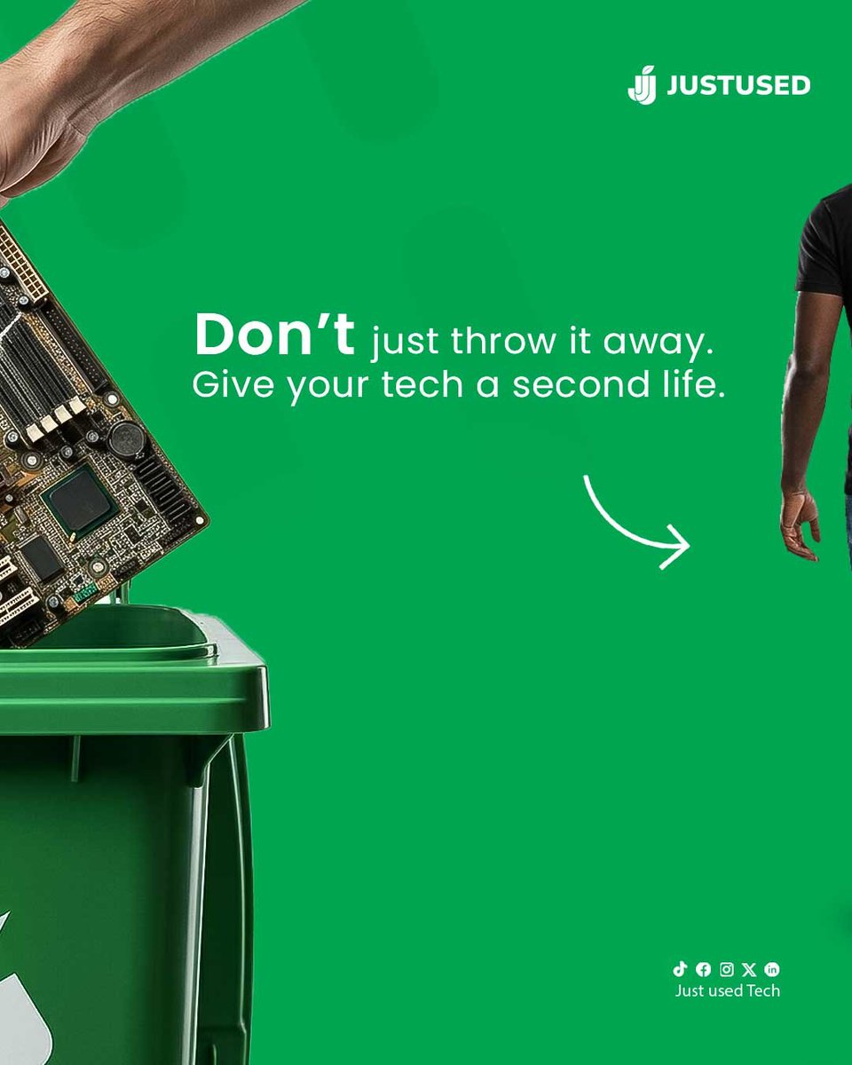 JustusedTech's tweet photo. A cleaner world starts with what we do with what we no longer need.
This World Cleanup Day, let’s make responsible choices with our old tech—reuse, refurbish, recycle, and keep e-waste out of our landfills.
#WorldCleanupDay #JustUsedTech #EWaste #CircularEconomy https://t.co/SW1SLMYow3
