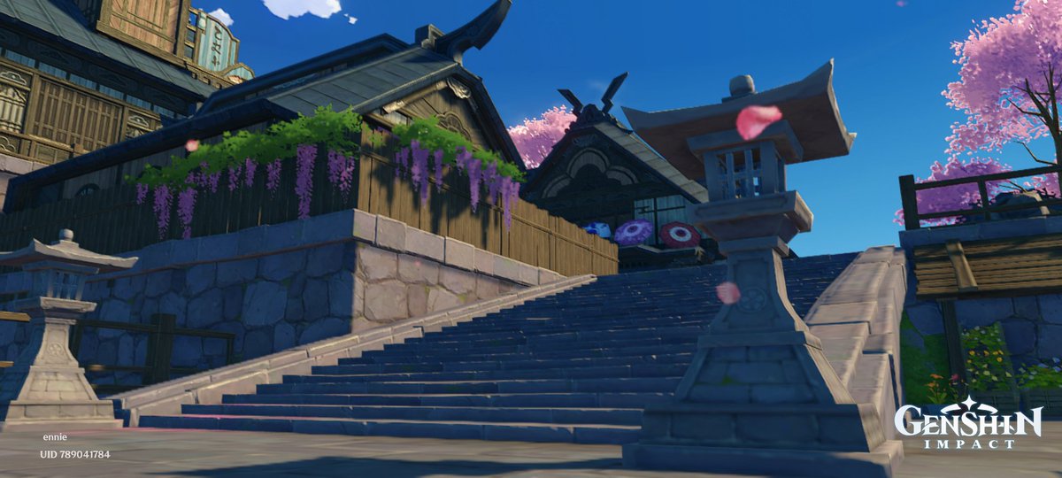 frostared's tweet photo. HOLY LAND OF MOTHER!  i just entered INAZUMA and I'm TRYING NOT TO GAG EVERY TO SECOND😭 

like where where you whole my life... life~~

like my mouth is wide open, like are you sure I'm in the SAME GAME ANYMORE? i have to stop every two steps to take in the scenery 🥴 https://t.co/XLDyvQgadX
