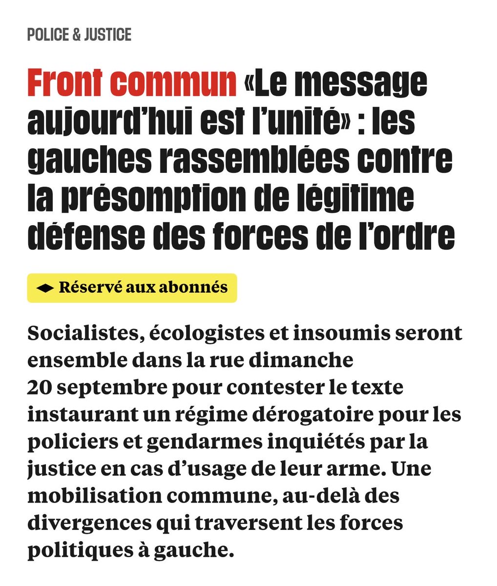 faureolivier's tweet photo. Le 7 juillet dernier, droite et extrême droite ont adopté cette vieille revendication de JM Le Pen. Désormais l’usage de l’arme à feu par les policiers est présumée légale et il appartient aux familles endeuillées de rassembler les preuves démontrant que ça ne l’était pas. La mort est présumée justifiée, l’injustice doit être prouvée…