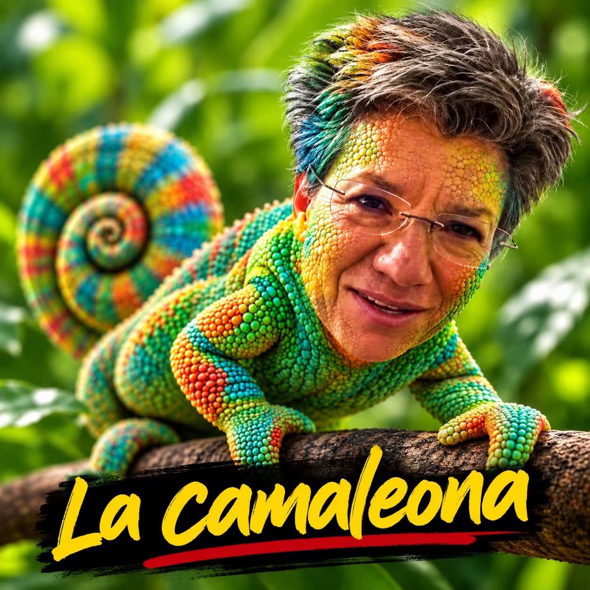 AnaEli7020's tweet photo. .@ClaudiaLopez 
Acudió a la justicia para frenar el Metro de Bogotá. Ahora habla de “nuestro metro”.
Prohibido olvidar. Ojo con la camaleona. 🦎 https://t.co/rRffPQyghn