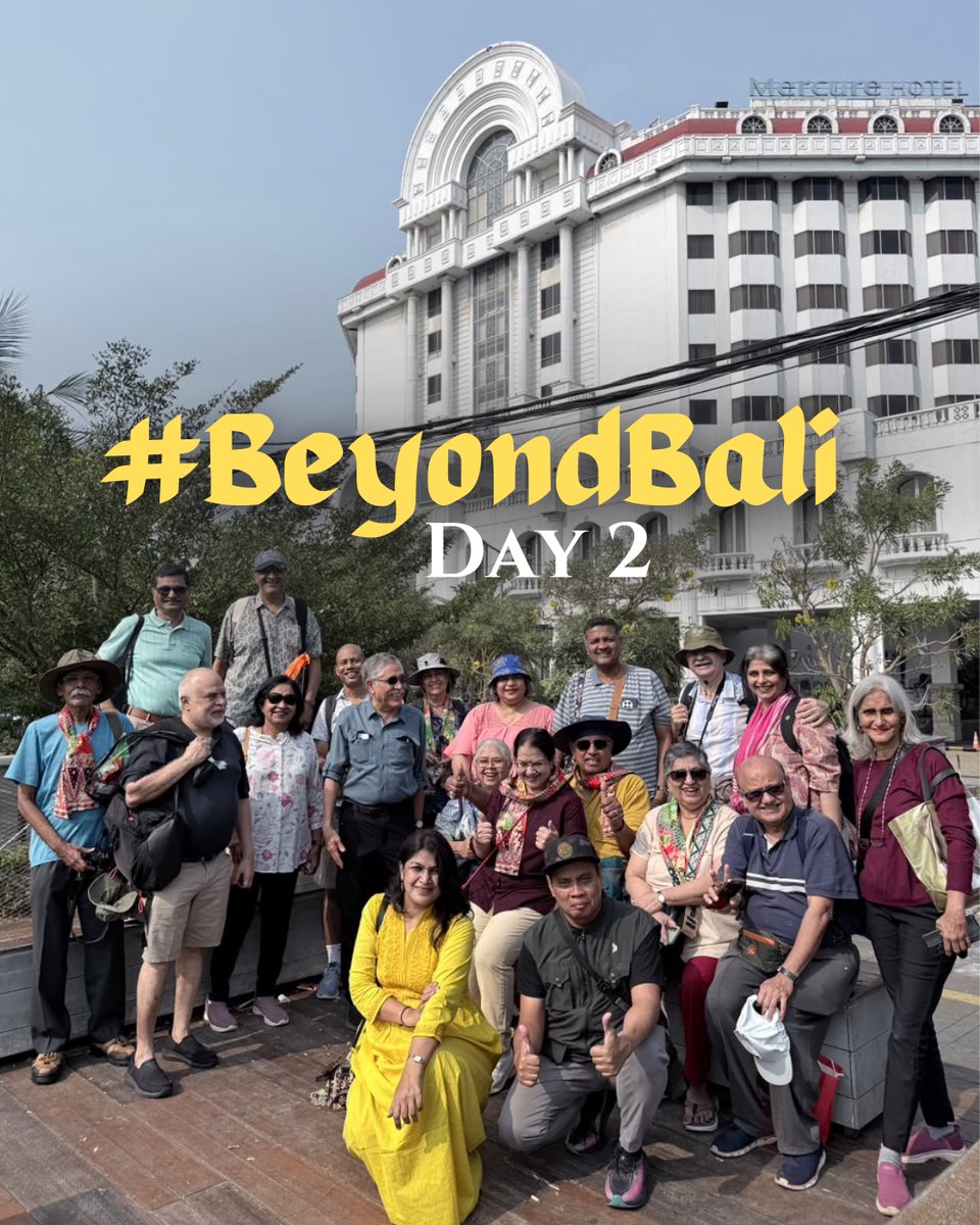 TravelWithKhaki's tweet photo. #BEYONDBALI DIARIES – DAY 2️⃣ 🇮🇩

On Day 2 of our first ever #BeyondBali tour of Indonesia, we went on a tour of Old Batavia, the former colonial capital of the country when it was under the Dutch. We stepped out of our hotel to the beautiful Kota Intan Bridge and took a short bus ride to Zero Point Jakarta by the Harbourmaster's Tower, where the modern city began.

At the Harbourmaster’s Tower, we had magical, panoramic views of the Sunda Kelapa harbour, and posed with the iconic wooden boats that still ply across Indonesia, carrying cargo. From there, we time-travelled at the National Museum, where from fossils of Stegodons and the earliest humans, to the vibrant cultural history of Indonesia, facets of Indonesia's rich, layered history were revealed.

After lunch at the iconic Café Batavia, we had another deep-dive at the Jakarta History Museum. This instance, we time travelled through the history of Indonesia’s capital. We ended the day wandering through Old Batavia on a guided tour that ended at our hotel.

In the evening, our guests went their different ways, depending on their interests.

On Day 3, we will head to Bandung in the highlands – the equivalent of Pune to Jakarta’s Mumbai.

Want to see the world with us? Join us for our upcoming international tours:
#UltimateUzbek to Uzbekistan from 26 Oct - 2 Nov, '26.
#LureOfLanka to Sri Lanka from 14-21 Nov, '26
#AngkorAndMore to Cambodia from 21-28 Nov, '26
#EyeOnEgypt to Egypt from 5-14 Dec, '26
#JordanJaunt to Jordan from 26 Dec, '26 - 1 Jan, '27

➡️ Read the tour brochures here: https://t.co/cykTGsqP5t

Bookings are open. For bookings and inquiries, please call us on +91 89281 57148.

#KhakiTours #TravelWithKhaki #InternationalTrips #GroupTours #Uzbekistan #Cambodia #Egypt #Jordan #SriLanka
