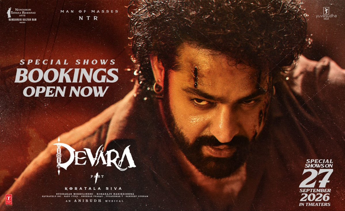 pavantarak_09's tweet photo. Tarak anna Mass Rampage ante  ento Malli Chupinchali  #Devara Special shows bookings open Now  💥💥 https://t.co/vH40TyutO3