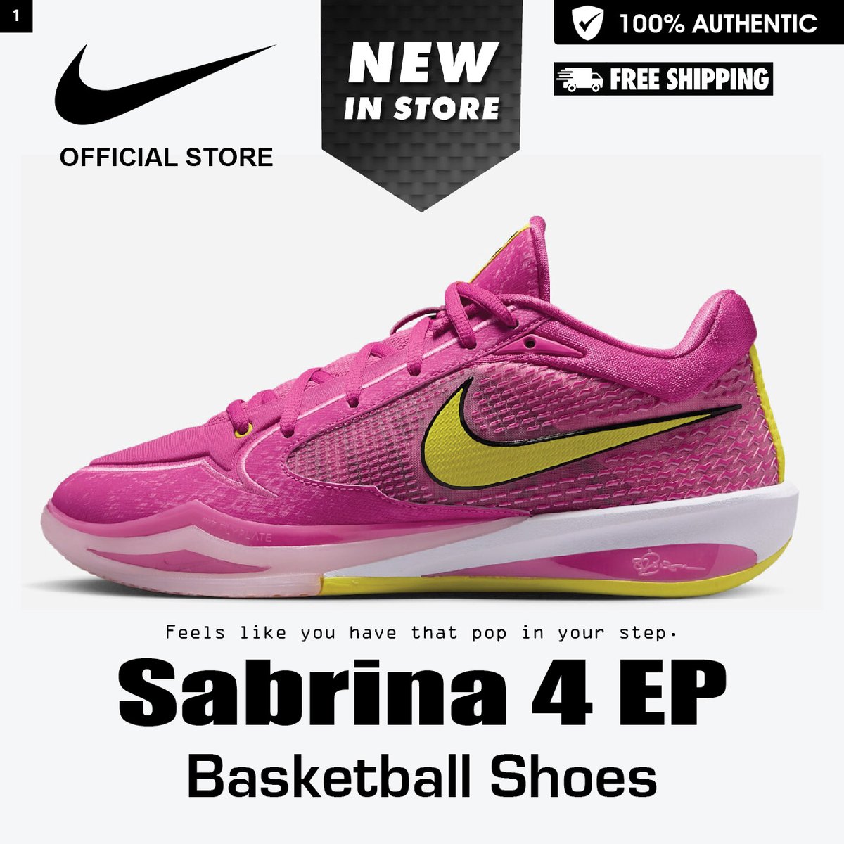 justdoit_shoes's tweet photo. Nike SABRINA 4
πππ π§π’ πππ₯π§ π https://t.co/eozOnMDAna
The Sabrina 4 is built to match her game, updated with the track-and-field-inspired Nike Flyplate for those sudden bursts of speed. βIt feels like you have that pop in your step,β Sabrina says.
#Nike #NikePH https://t.co/L7w7LOFWVt