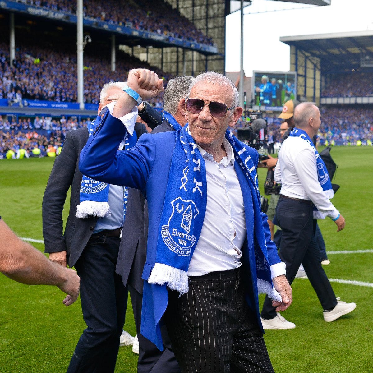 Everton's tweet photo. A long break from action for the lads now, but Saturday sees a chance to watch Blue heroes step back out onto the Goodison Park pitch! 💙

Be there for a special charity match in aid of homelessness initiatives in our region and beyond, with tickets from £15. #Game4Hope