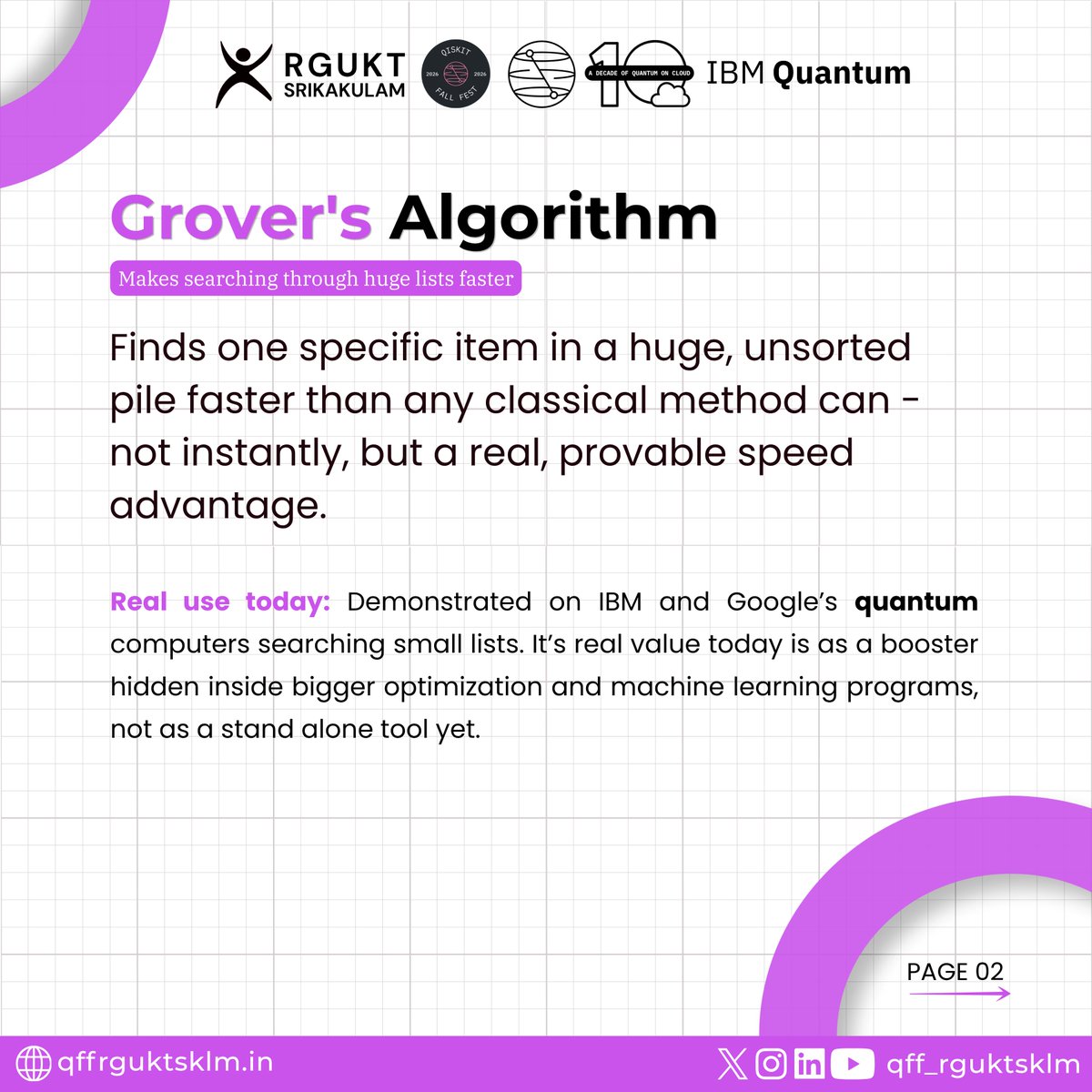 rguktap_qff2025's tweet photo. The Quantum Era Is Here — Are You Ready to Explore It?
📅 Oct 11 – Oct 15, 2026
📍 RGUKT Srikakulam
🤝 IBM Quantum
🔗 Register: https://t.co/RXbtNcO4r6
#QiskitFallFest #QuantumComputing #QuantumAlgorithms #Qiskit #IBMQuantum https://t.co/VJ6SDdFeYs