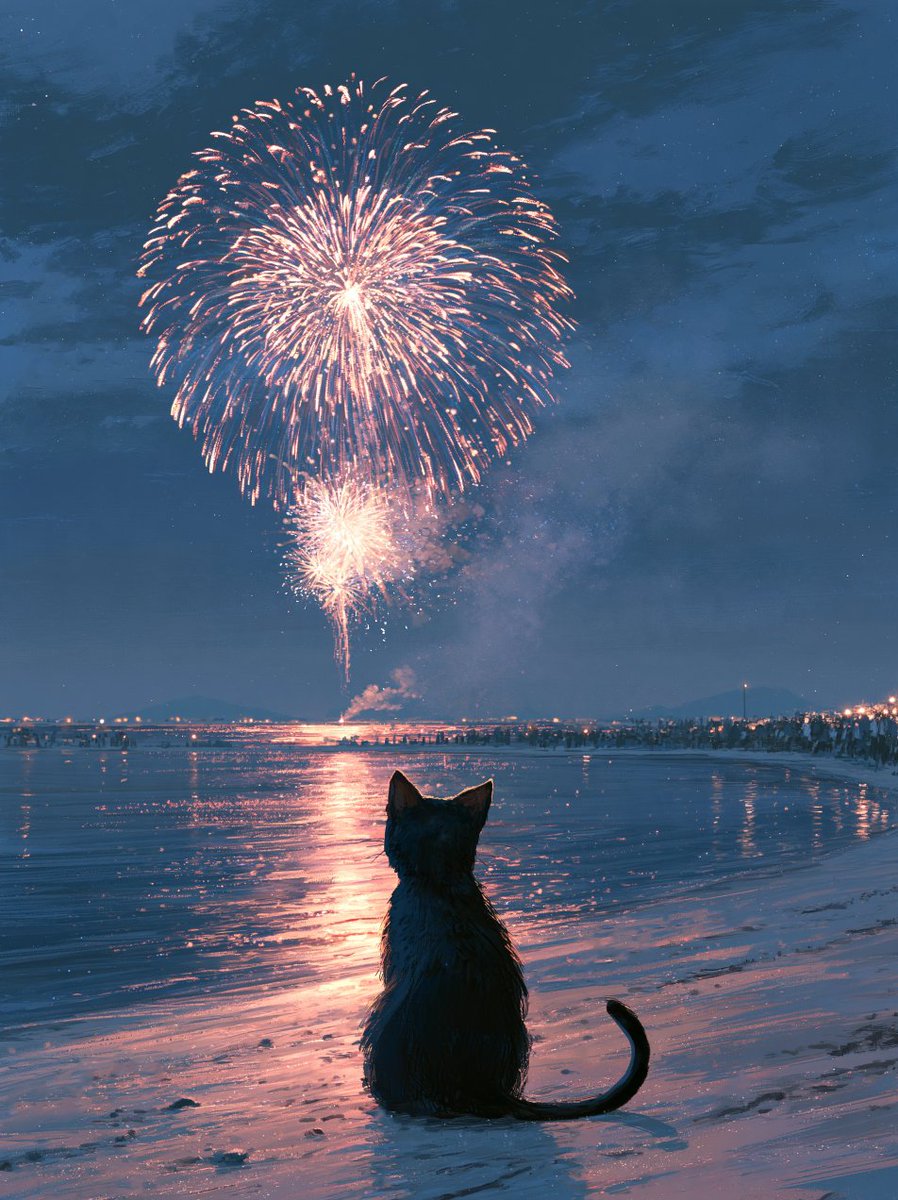 okka_2020's tweet photo. 港町のネコ
🐱「花火が上がったにゃ〜」 https://t.co/VDEZHcWYz9