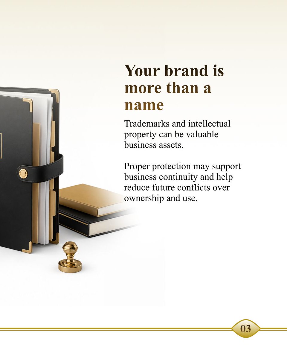 AliAleterUAE's tweet photo. Protect your business before disputes arise.

Clear contracts, proper licensing, complete corporate records, and protected trademarks can help reduce legal and commercial risk.

📞 +971 50 560 4661
🌐 https://t.co/qahreUiZp9

#CorporateLaw #UAELaw https://t.co/kuFsOHwuqP