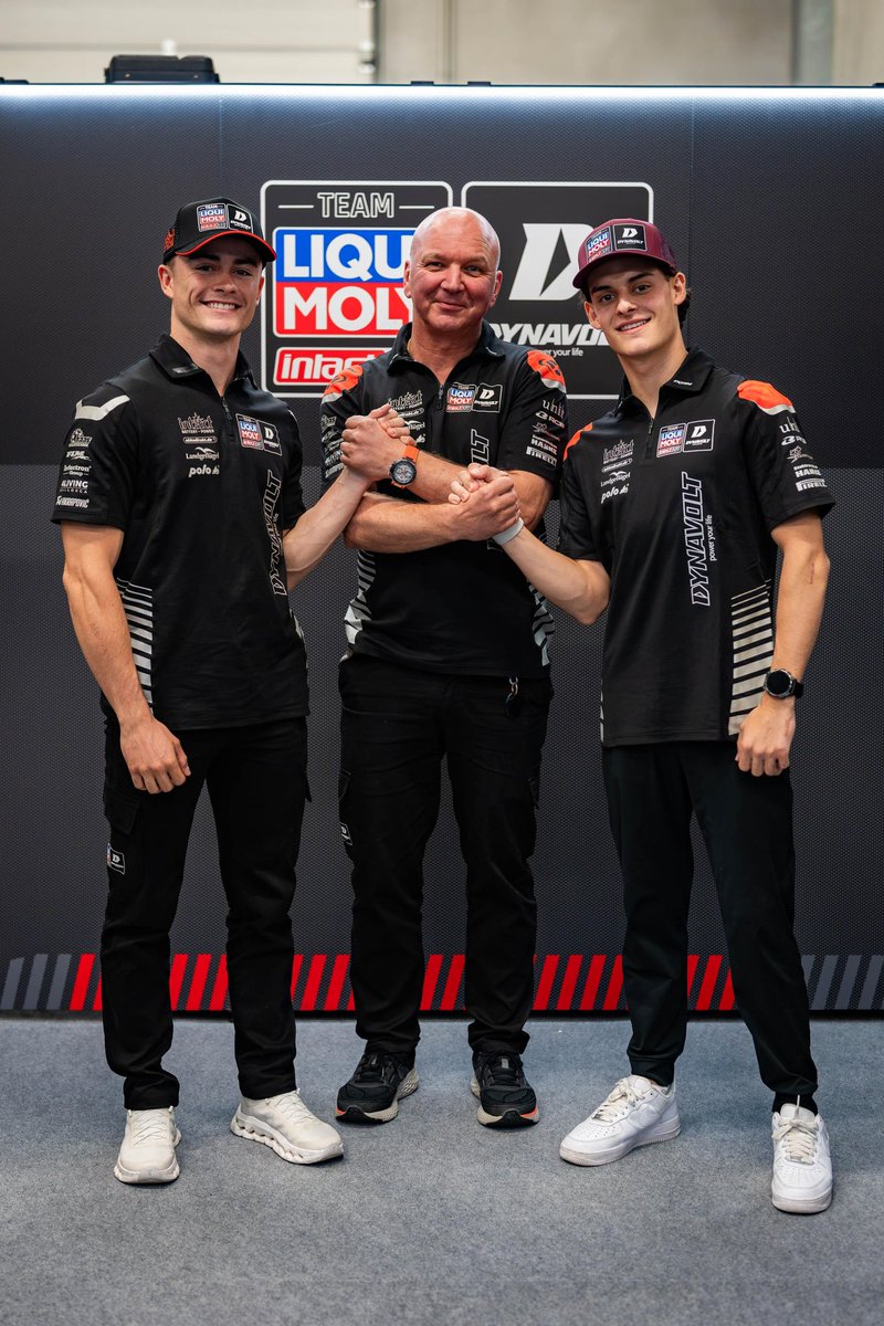 IntactGP's tweet photo. 2027 ANNOUNCEMENT
The future starts now.
Two familiar faces. One new chapter.

Manuel Gonzalez stays. David Almansa steps up. Together, they’ll line up for LIQUI MOLY Dynavolt Intact GP in the 2027 Moto2™️ World Championship.

Let’s make it happen! 👊 https://t.co/z117x2Al7w