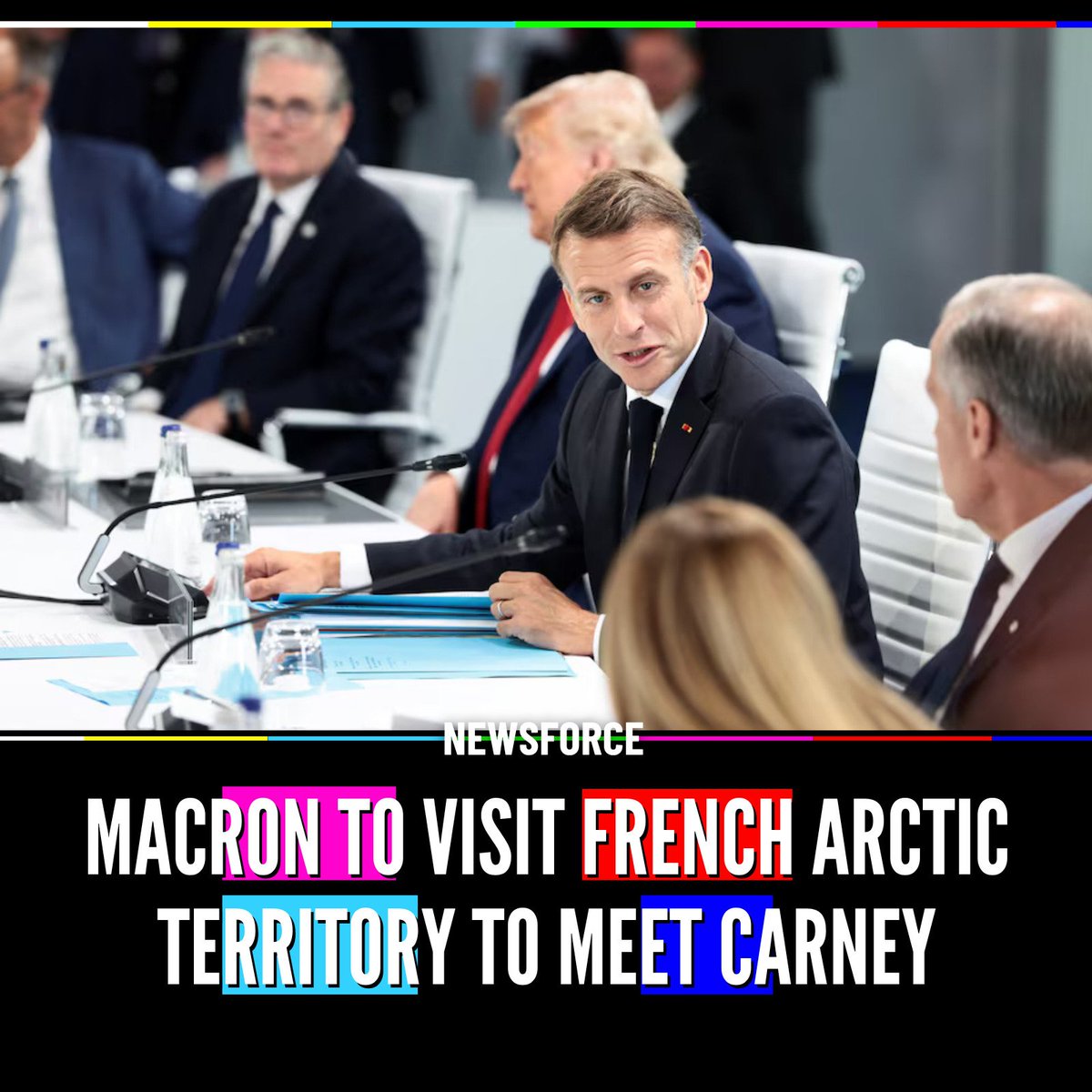 Newsforce's tweet photo. 🇫🇷🇨🇦 Macron will visit France's Saint Pierre and Miquelon archipelago to meet Canadian PM Mark Carney.

It's the first French presidential visit there since 2014, weeks after Trump posted an image showing the territory covered by an American flag. https://t.co/x7yjPHTR99