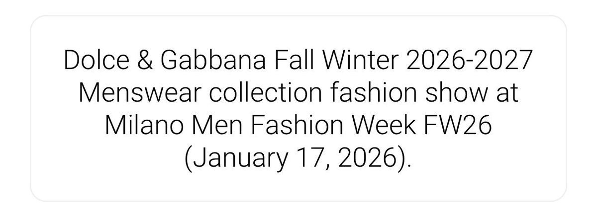 twelve05cm's tweet photo. this year, dolce&amp;gabbana held their men's fall/winter 2026 fashion show on january 17th! soooo..... hoping that soobin gets to attend january next year, it would be his second milan fashion week BUT his first attending as their official global ambassador.... 🙏🏼🙏🏼🙏🏼 https://t.co/NX4UylAopx