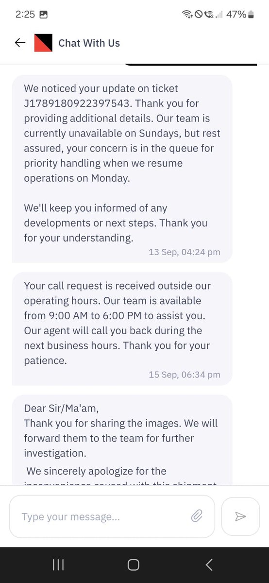 JSinsi02's tweet photo. @delhivery When I call, we are looking into it, yet you ask for parcel image again? You used wrong AWB on my parcel and used my AWB on another parcel and are sucking at your job, give me back my parcel, it has sentimental items delivered to God knows who with personal information of mine... https://t.co/vXABSvxDdc