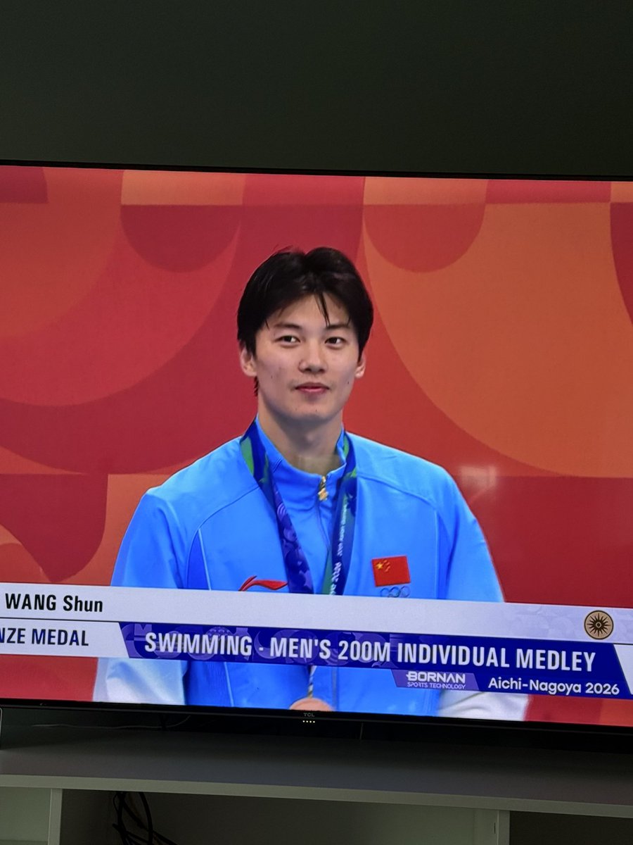 Uiagain's tweet photo. งื้ออออ เสียดายอ่ะ #WangShun ชั้นได้เหรียญทองแดง🥉ว่ายน้ำชาย 200 เมตร ส่วนเหรียญทอง🥇 เจ้าภาพเอาไปกิน
#AsianGames2026
#AichiNagoya2026 https://t.co/rMqcALjWdz
