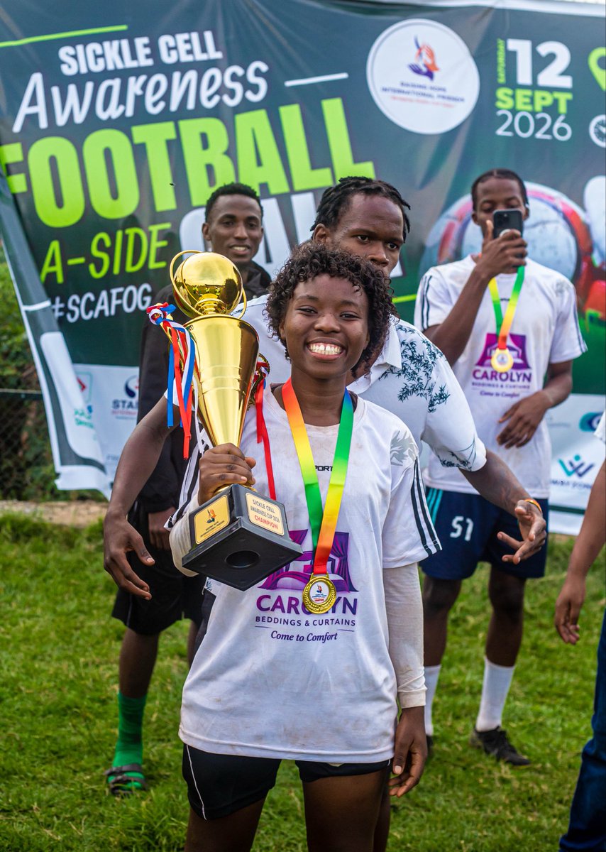 RaisingHopeInt2's tweet photo. 💙⚽ A week later, the memories of SCAFOG are still fresh.

Today, we look back at the 3rd Edition of SCAFOG, a powerful day where football became a platform for Sickle Cell awareness, community engagement, screening and advocacy.

With over 16 organizations participating, the tournament demonstrated what is possible when communities, organizations and partners come together around a shared cause.

🏆 Carolyn Beddings Ltd took the crown!
🐐 And yes… the champions went home with a goat! 😂🏆

🏆 Carolyn Beddings Ltd — Champions
🥈 Rotary Club of Kira — 2nd Place
🥉 Pharmacure — 3rd Place
4️⃣ Direct Aid Society — 4th Place

Congratulations to every team that stepped onto the pitch, and thank you to everyone who supported the 3rd Edition of SCAFOG.

The football may be over, but the movement continues. 💙

#SCAFOG #SickleCellAwareness #SickleCellAdvocacy #RHIF #FootballForACause #BreakTheSickleCellCycle