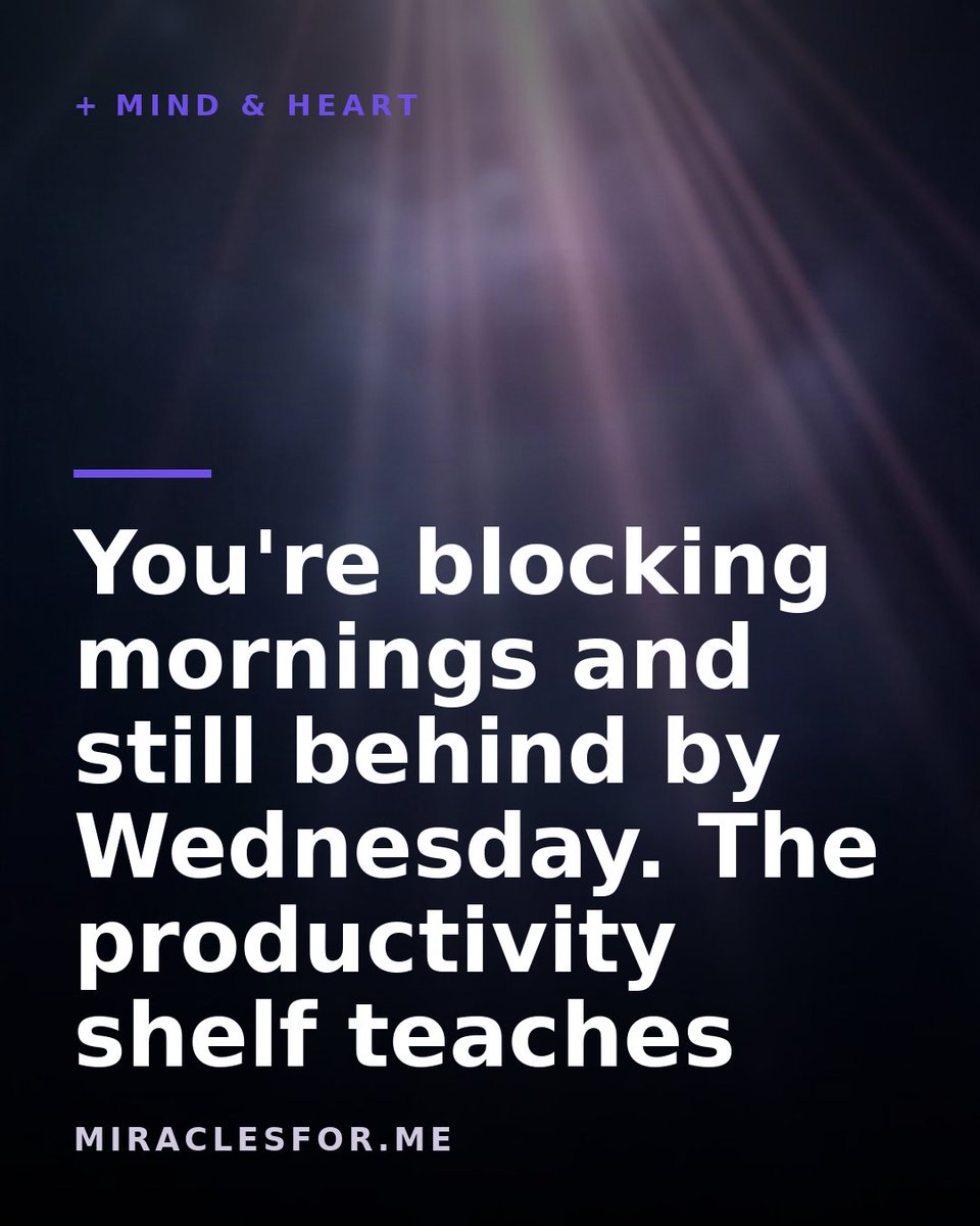 DavidCGikandi's tweet photo. You're blocking mornings and still behind by Wednesday. The productivity shelf teaches you to guard time—but not what to fill it with. That's the gap. #deepwork #timeisanasset
https://t.co/crGy1K05Mu https://t.co/TBRJRSAh6X