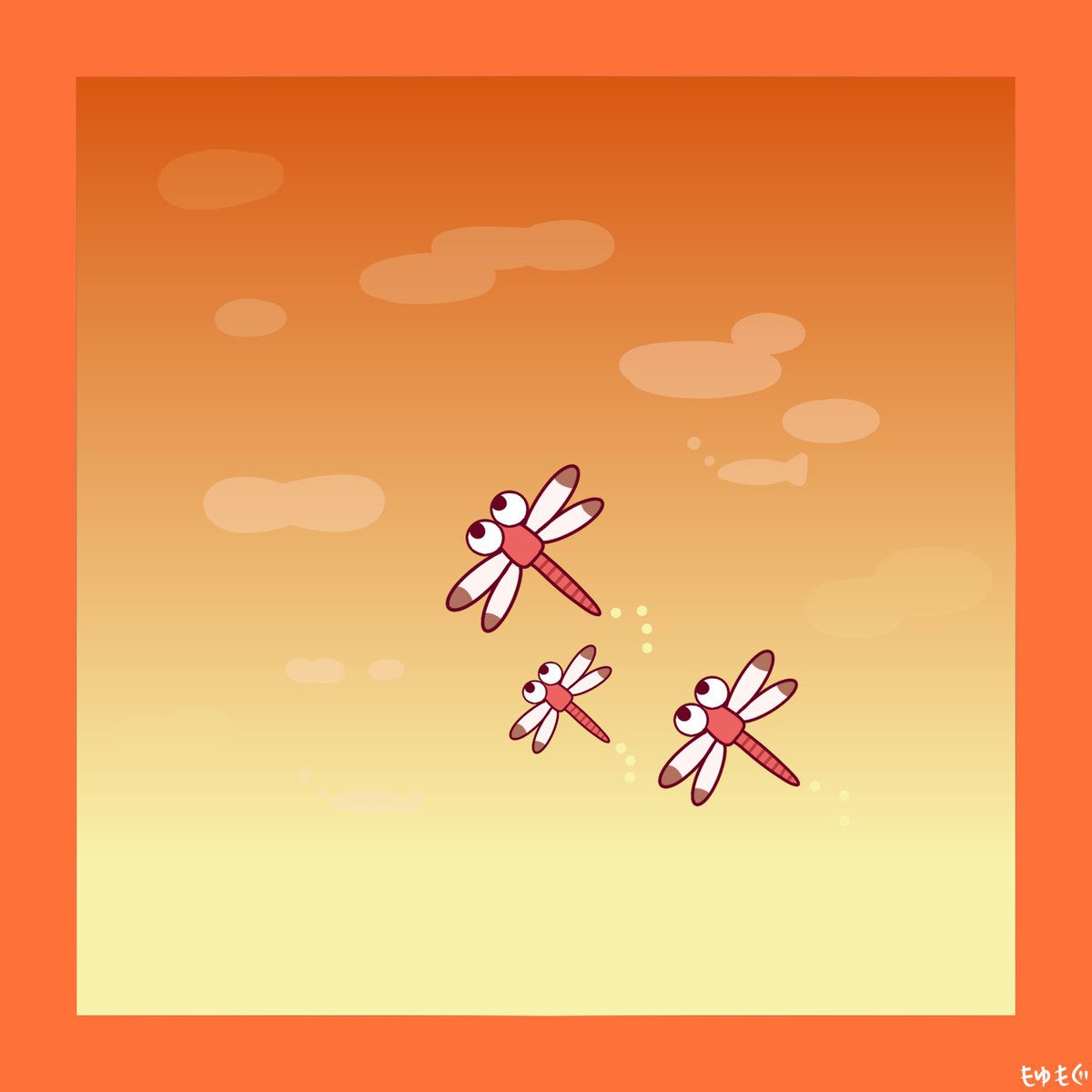 moyuhitode's tweet photo. 秋の空はちょっと切ないね☁️

#ゆるいイラスト　#イラスト
#空の日 https://t.co/F7y9ScBI0L