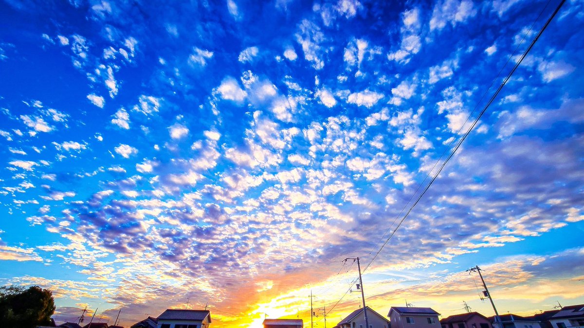 Sorani___Ao's tweet photo. 秋の空が好き。 https://t.co/glIF7sqUsu