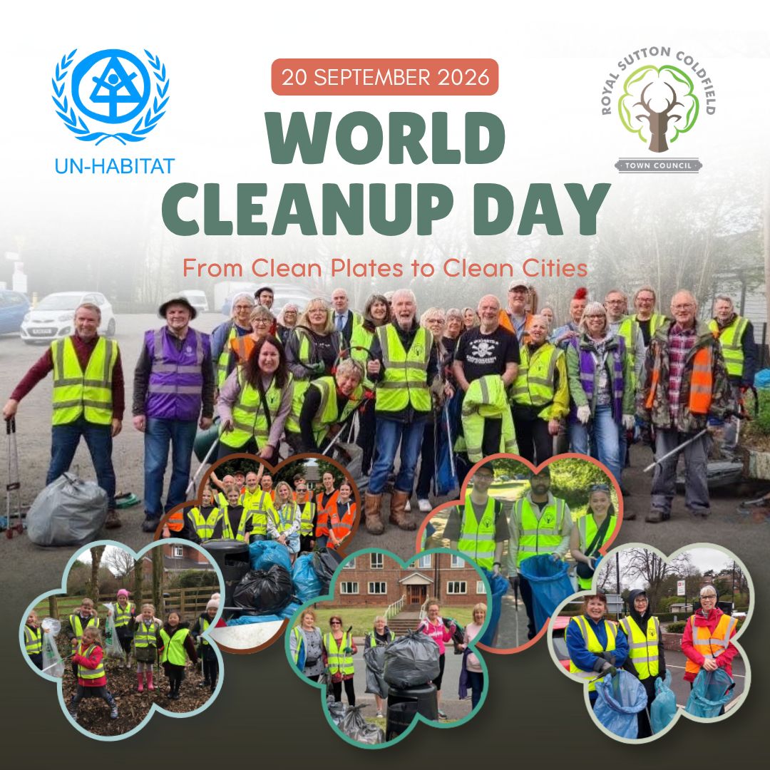 RoyalSutColTC's tweet photo. Happy World Clean Up Day! 🌍✨
Today, on 20 September, we join millions worldwide in celebrating World Cleanup Day – a United Nations-observed day dedicated to keeping our communities clean, green and beautiful.
#WorldCleanupDay #CleanPlateCleanCity #RoyalSuttonColdfield https://t.co/aGa82pSmxZ