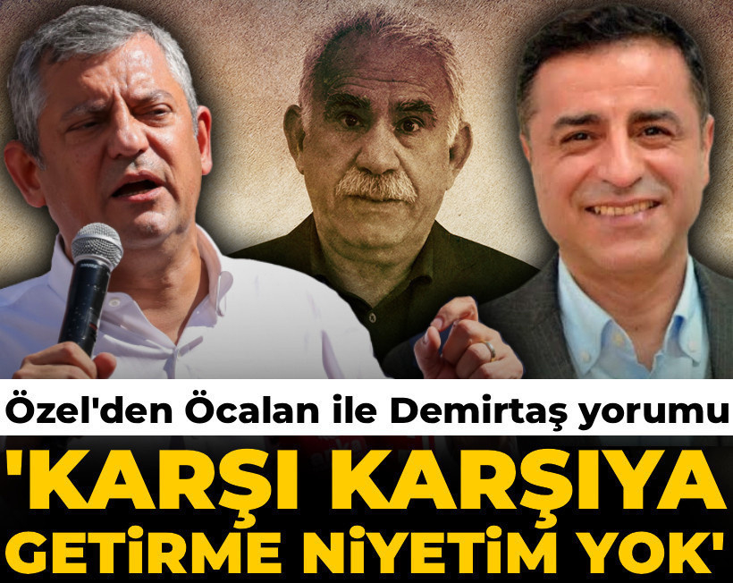 halktvcomtr's tweet photo. Özgür Özel'in "Bizim derdimiz Öcalan’ın eviyle değil, Demirtaş’ın yuvasına kavuşması" sözlerine DEM kanadından tepki gelmişti.

Konu hakkında bir açıklama daha yapan Özel, "Benim kimseyi karşı karşıya getirmek gibi bir niyetim yok. Kimin kiminle karşı karşıya geleceğini taraflar bilir" ifadelerini kullandı.
https://t.co/1stuSqKTnV
