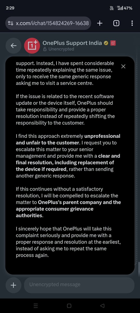 akhilgattani's tweet photo. @OnePlus_IN @oneplus @OPPOIndia @oppo @OnePlus_Support @OnePlus_USA sir your Indian counterpart is not helping please guide https://t.co/RnztmmQQFG