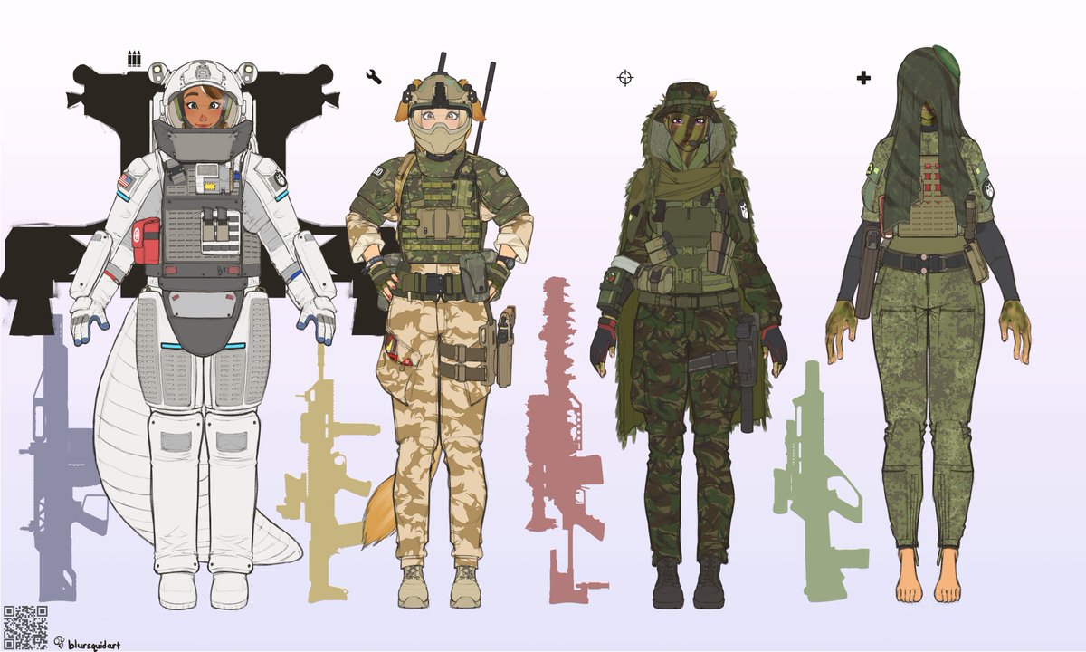 BlurSquidArt's tweet photo. ✏️Still busy with school and I miss drawing my tactical gals https://t.co/J9q865ZjkJ