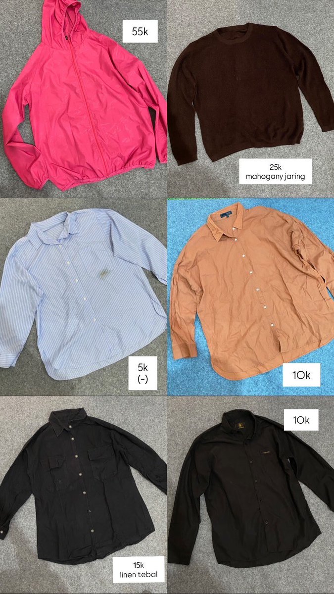 ayaogoreng's tweet photo. wts kemeja, cardi, kulot, sweater, jaket running, kulot jeans
avail on 🍊 cod + adm / spltpy https://t.co/Ydv02RmjPS